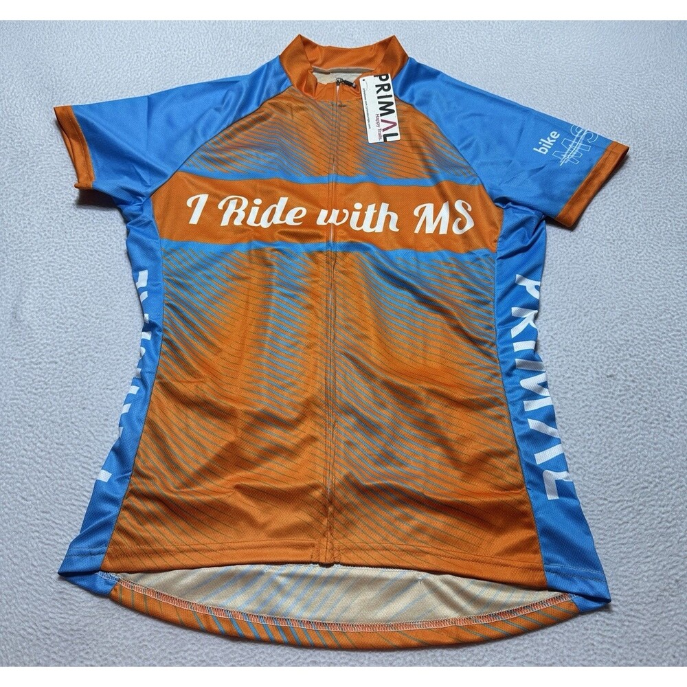 Primal Bicycle Cycling Raglan Jersey I Ride With MS 2019 Support NWT Sport Cut